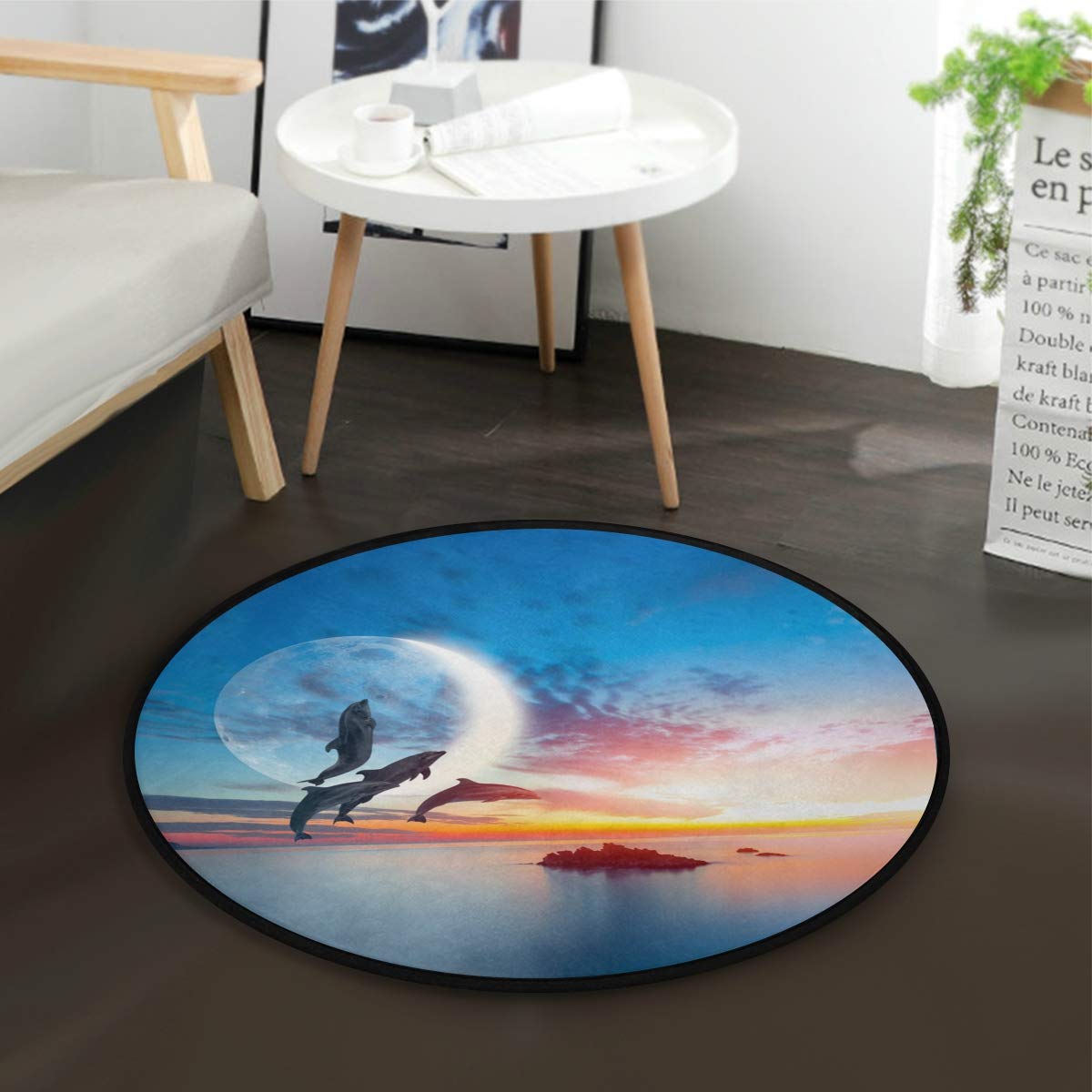 Dolphin CLG1110055C Round Area Rug