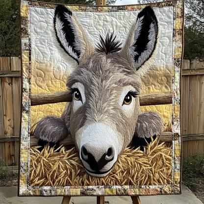 Donkey Charm Quilted Blanket NCU0VH1747