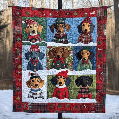 Doxie Darlings Art Quilt Hanging NCU0TH1587