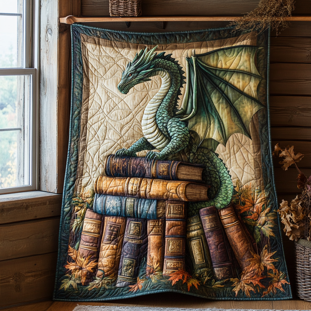 Dragon Autumn Fantasy Quilted Blanket NCU0DV1088