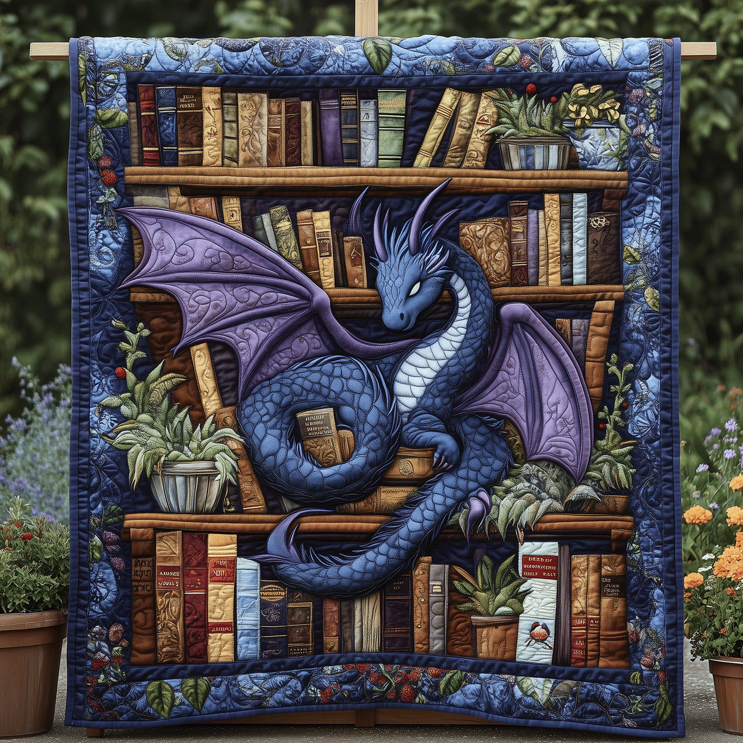 Dragon Bookish Haven Quilted Blanket NCU0TH2507