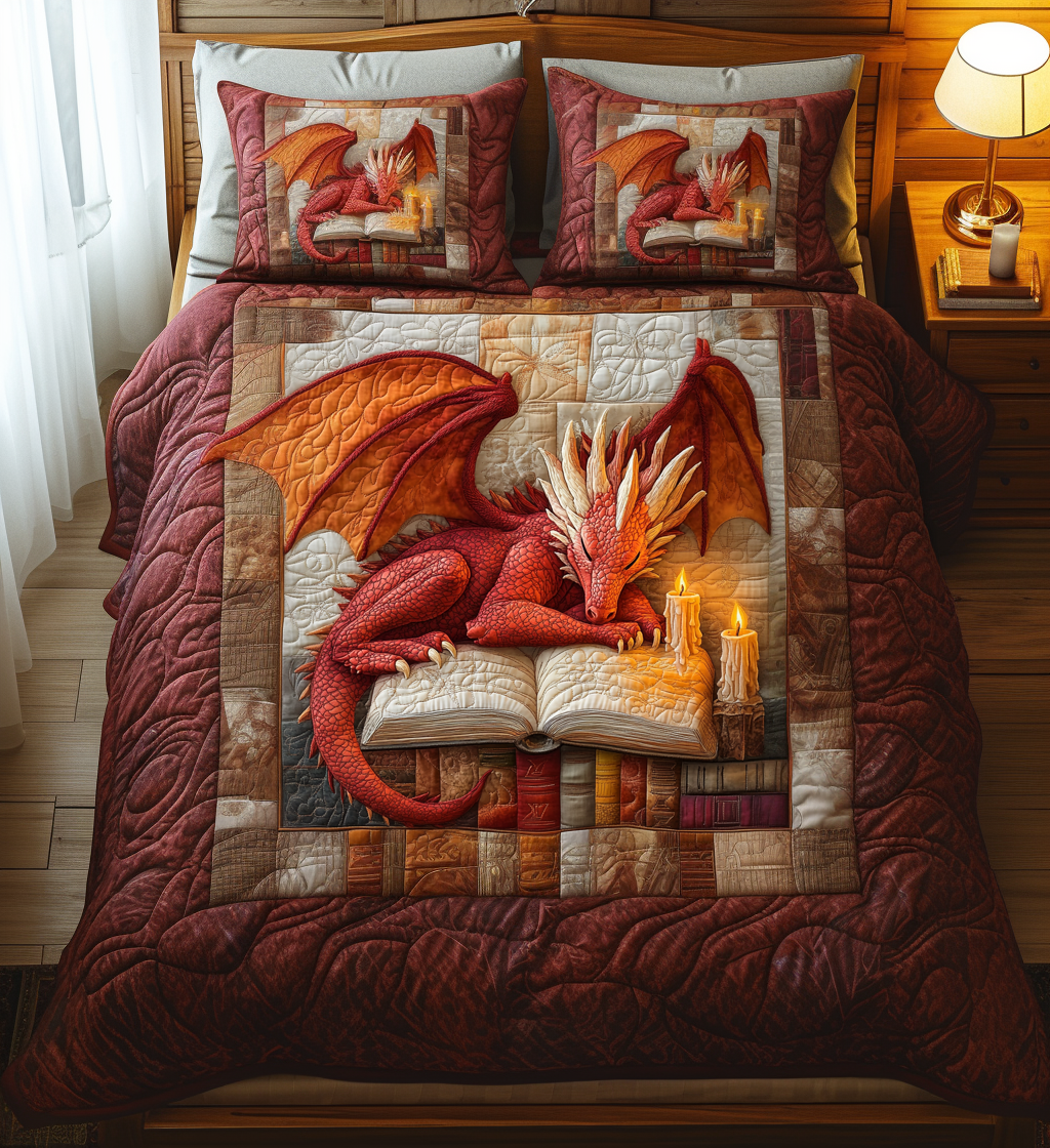 Dragon Tales Quilted Bedding Set NCU0DV2459