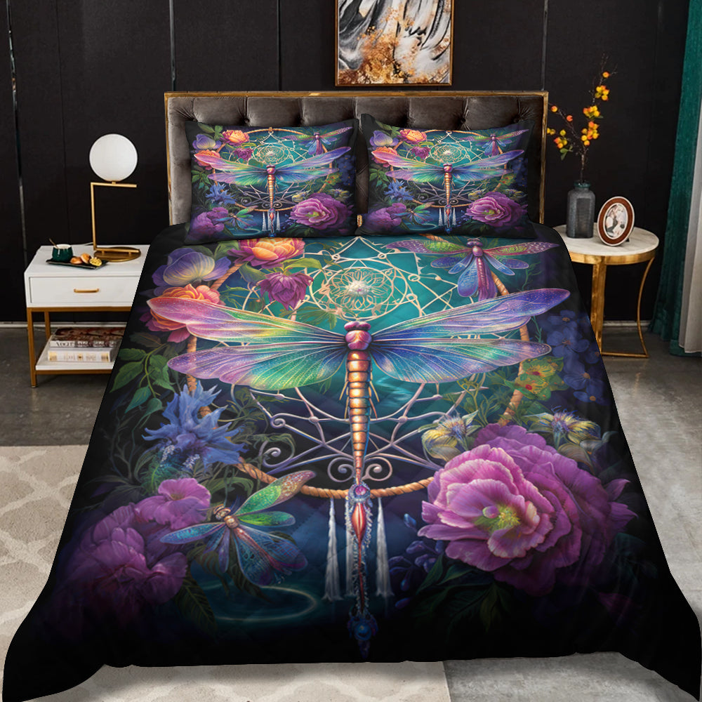 Dragonfly Dreamcatcher HM09102302QB Quilt Bedding Set