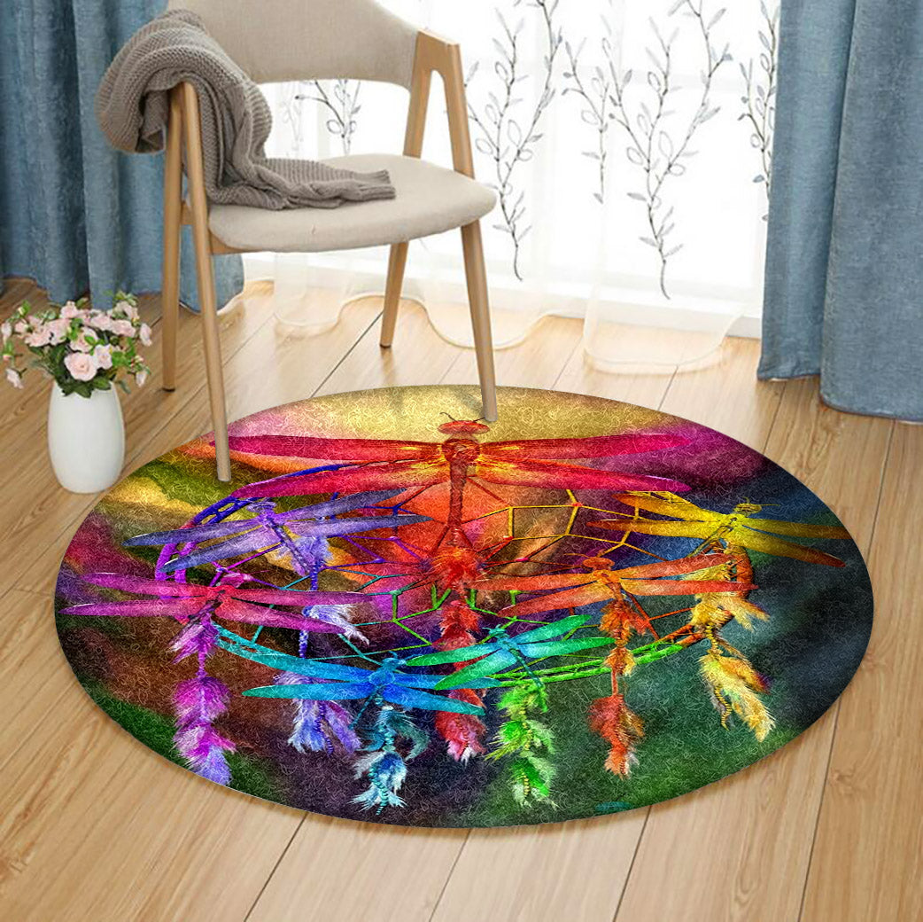 Dragonfly BT120804AA Round Area Rug