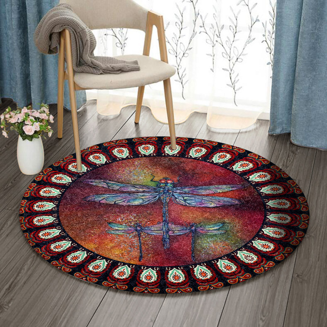 Dragonfly BT270917RR Round Area Rug