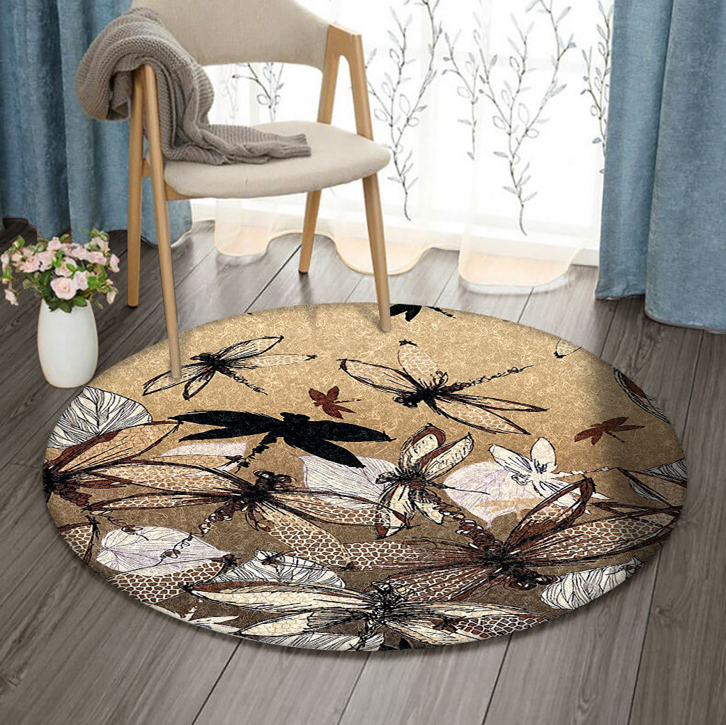 Dragonfly HN210921RR Round Area Rug