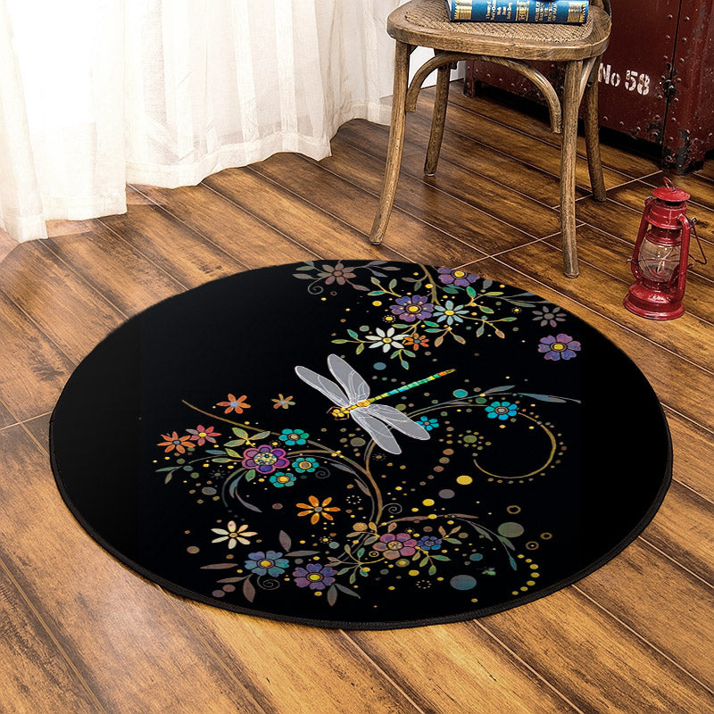 Dragonfly QN020813A Round Area Rug