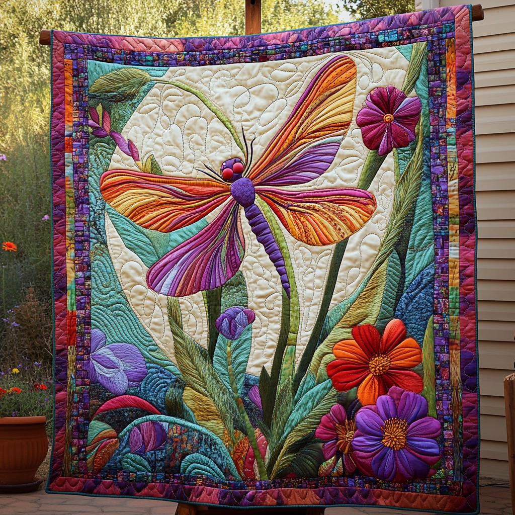 Dragonfly Dreams Quilted Blanket NCU0DK2232