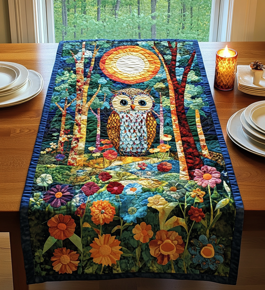 Dreamland Owl Quilted Table Runner NCU0DV598