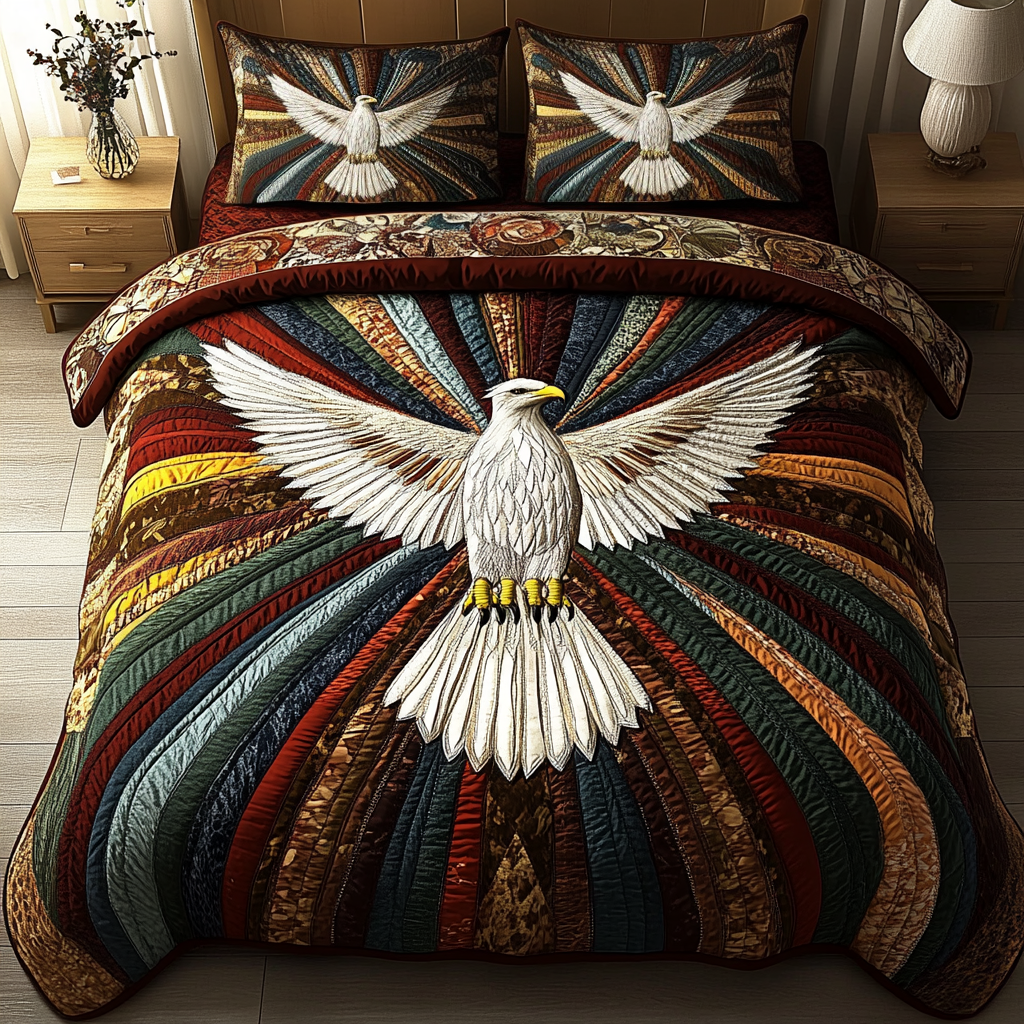 Juego de cama acolchado de 3 piezas Eagle Spirit NCU0DK3638