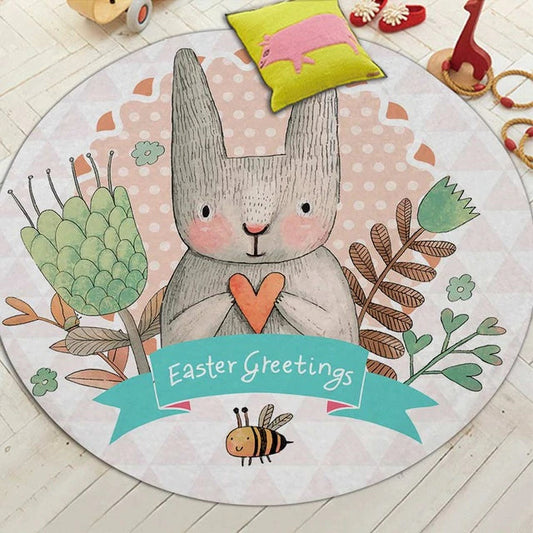 Easter Greeting CLP1710051MT Round Area Rug