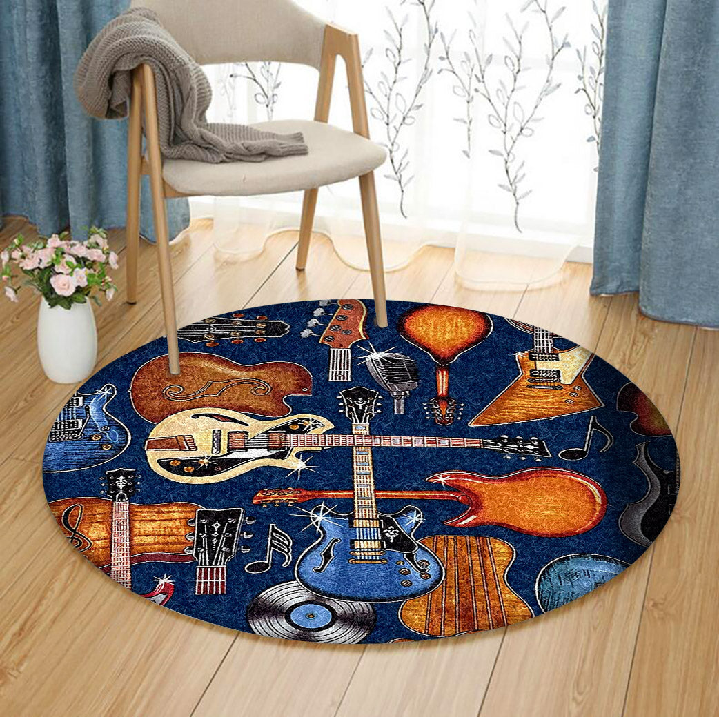 Electrical Guitar BL280818RR Round Area Rug