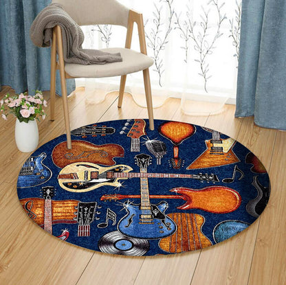 Electrical Guitar BL280818RR Round Area Rug