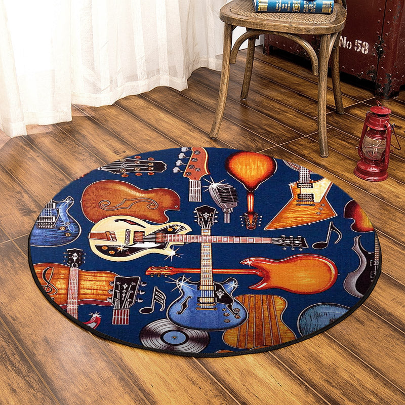 Electrical Guitar BL280818RR Round Area Rug