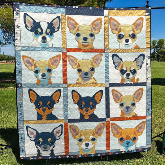 Elegant Chihuahua Quilted Blanket NCU0TH388