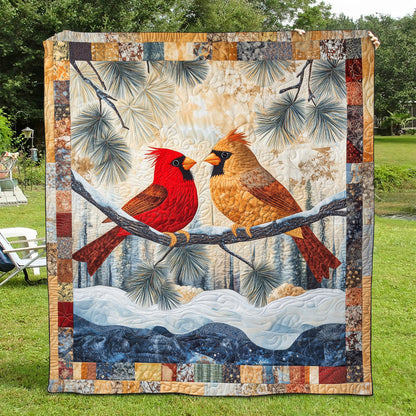 Elegant Cardinals Quilted Blanket NCU0TL1040