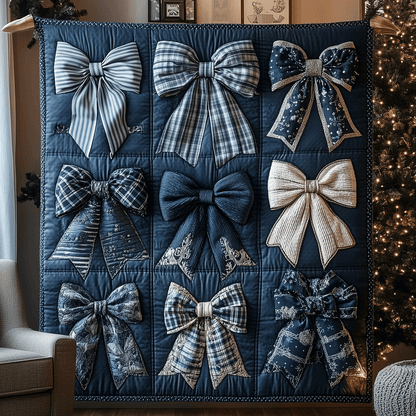 Elegant Festive Ribbon Quilted Blanket NCU0TH2290