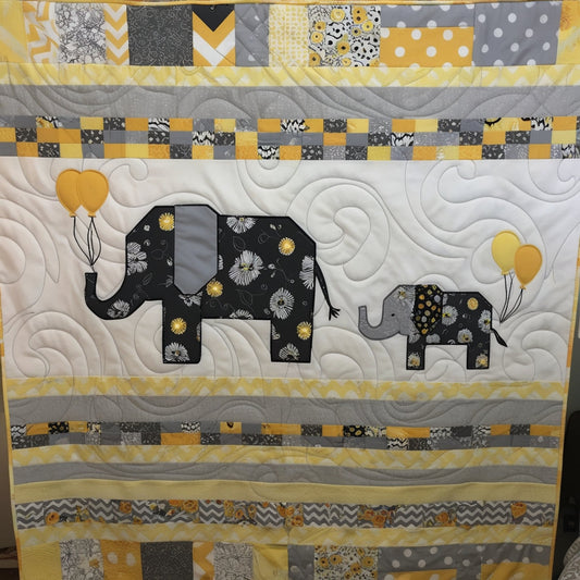 Elephant NTA151024013 Quilt Blanket