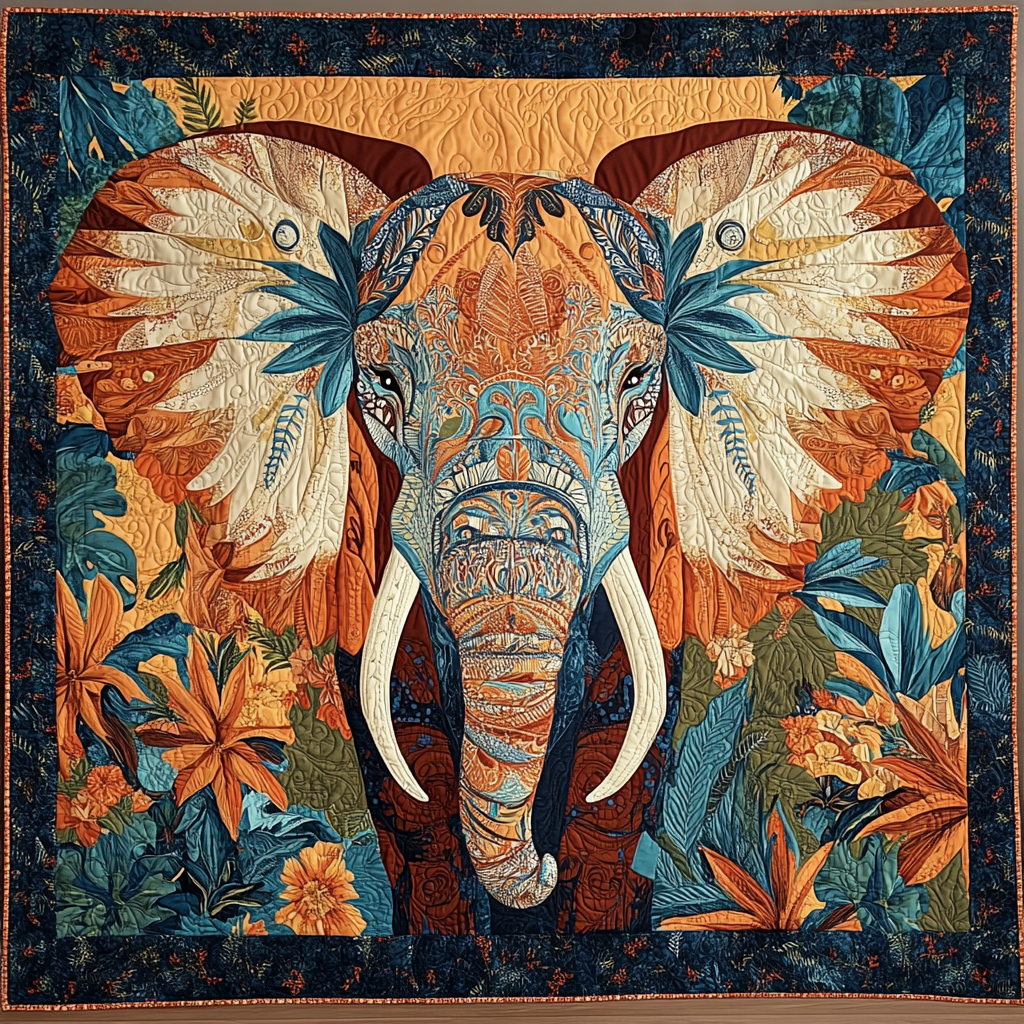 Elephant TAI041124015 Quilt Blanket