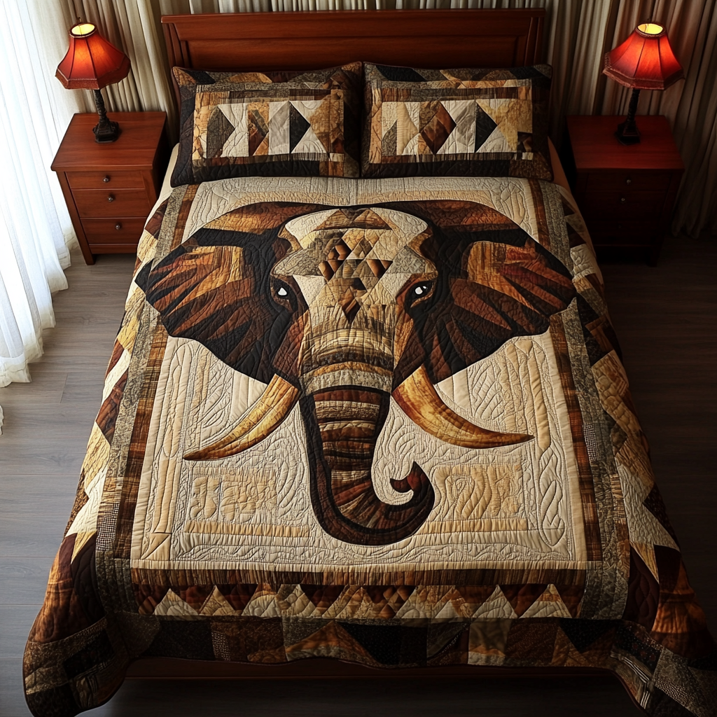 Elephant TAI311024121 Quilt Bedding Set