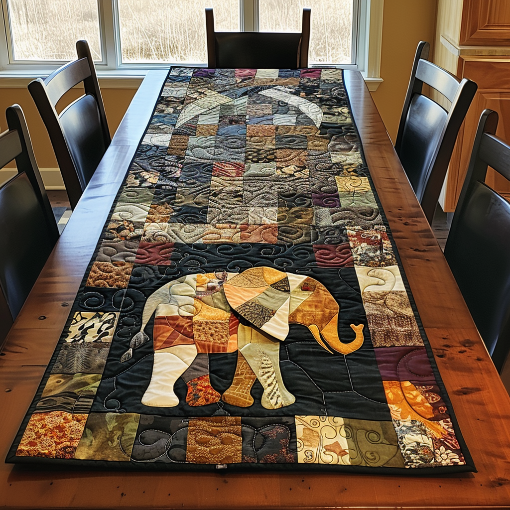 Elephant Prestige Quilted Table Runner NCU0TH833