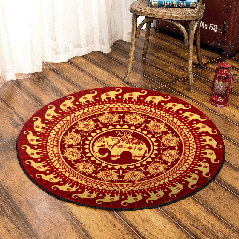 Elephant HM140808TM Round Area Rug