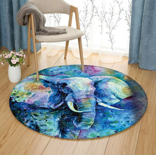 Elephant HM280928TM Round Area Rug