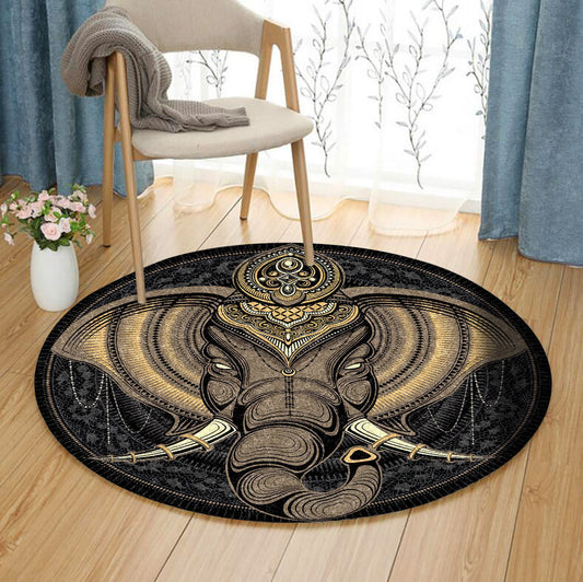 Elephant QN310725T Round Area Rug