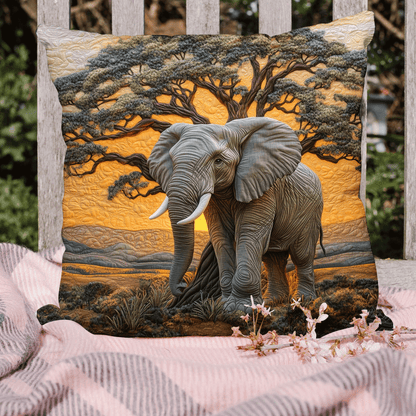 Elephant Baobab Quilted Pillow Case NCU0DV1574