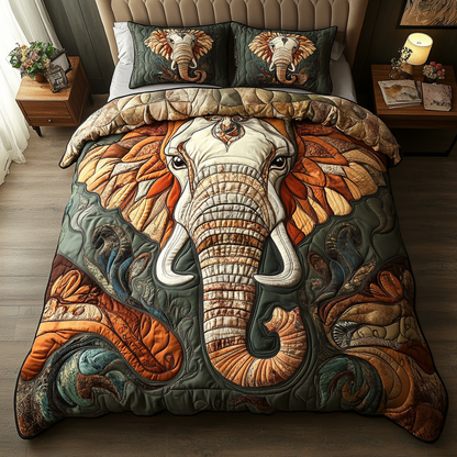 Elephant Dream 3-Piece Quilted Bedding Set NCU0DK2530