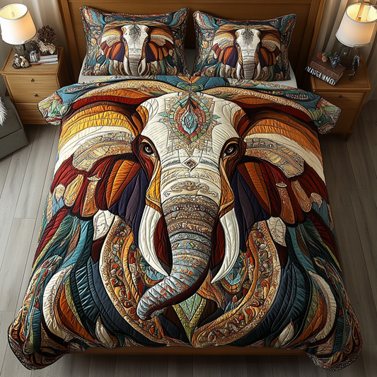 Juego de cama acolchado de 3 piezas Elephant Essence NCU0DK3377