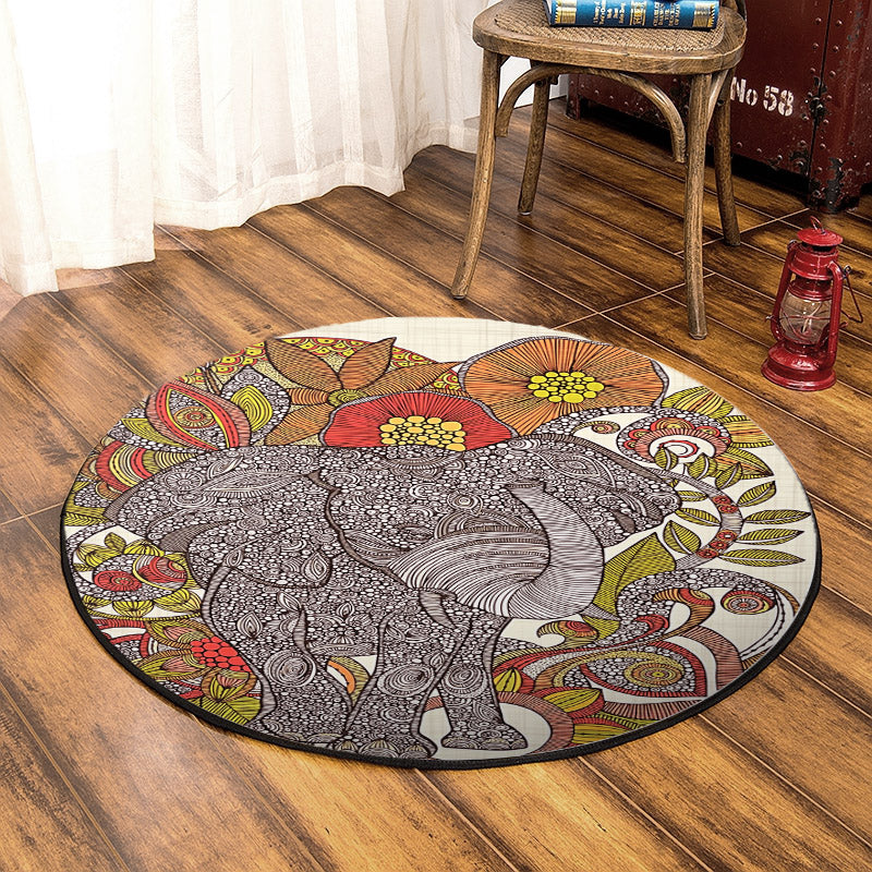 Elephant DP170820RR Round Area Rug