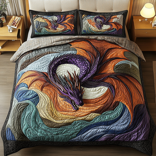 Ember Wings 3-Piece Quilted Bedding Set NCU0DK2478