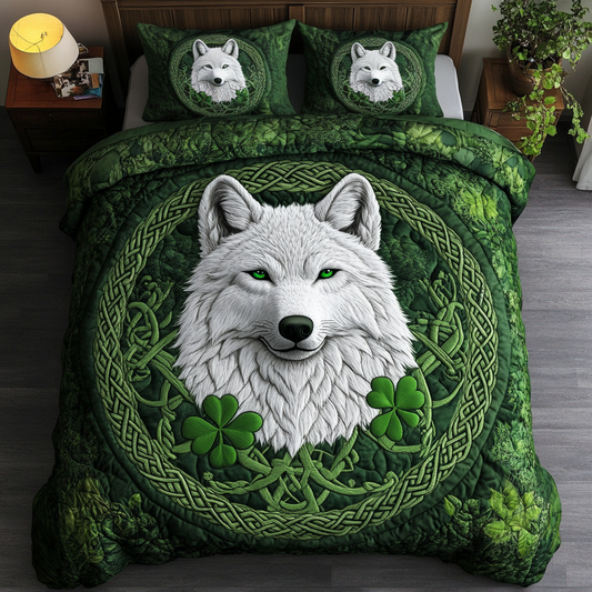 Emerald Howl 3-Piece Quilted Bedding Set NCU0DK3279