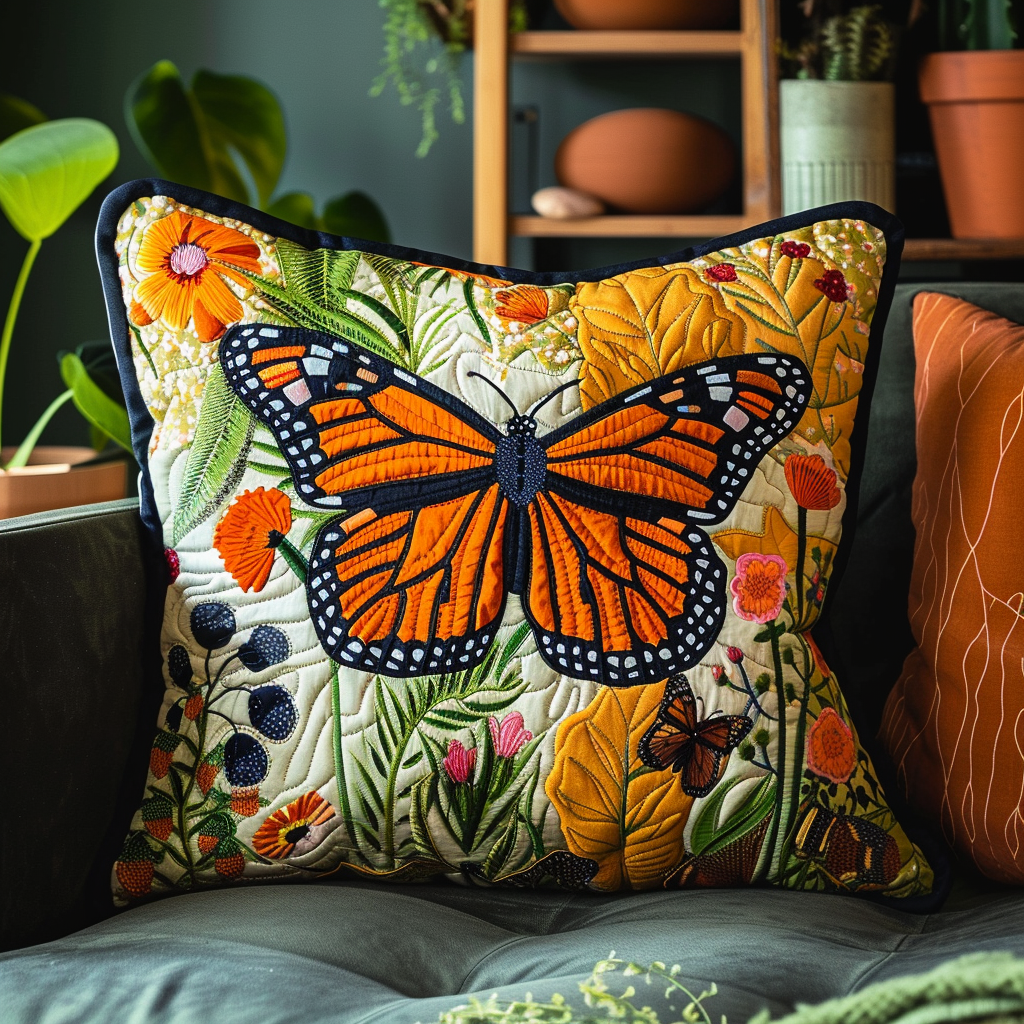 Enchanted Butterfly Quilted Pillow Case NCU0TL056