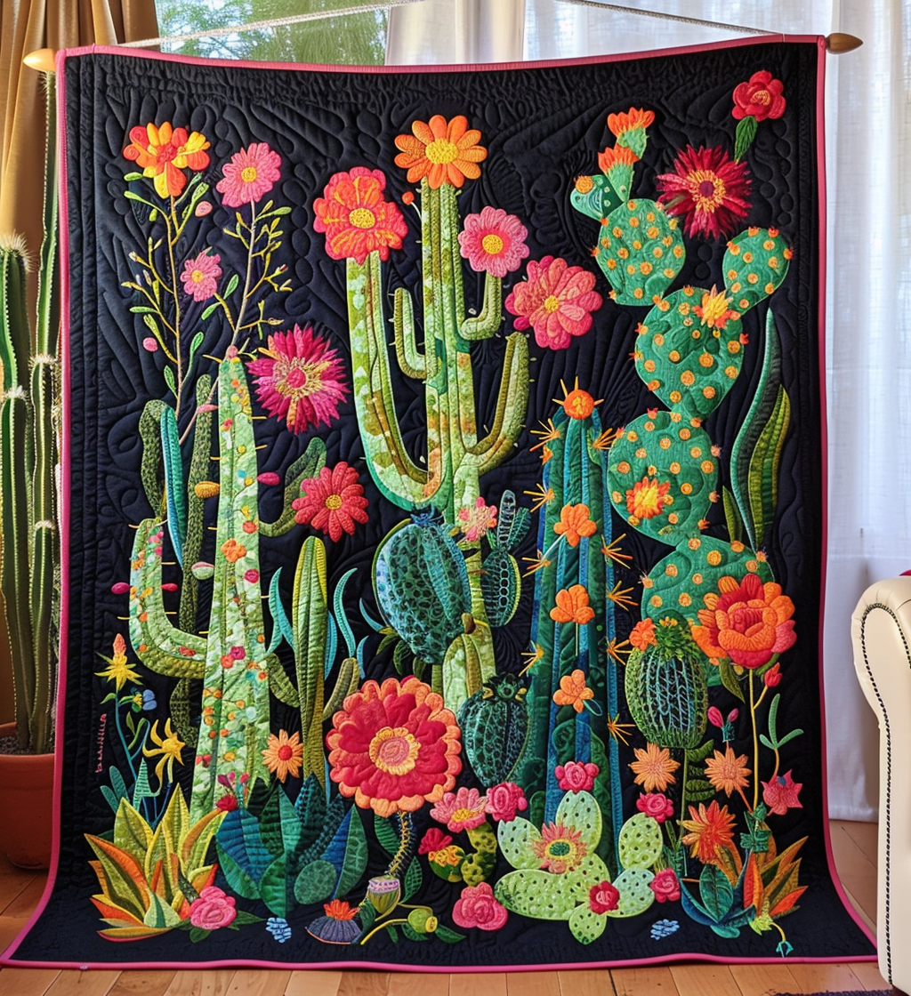 Enchanted Desert Garden Quilted Blanket NCU0DV186