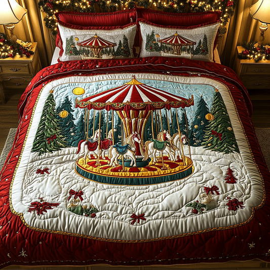 Enchanted Carousel 3-Piece Quilted Bedding Set NCU0DK2474