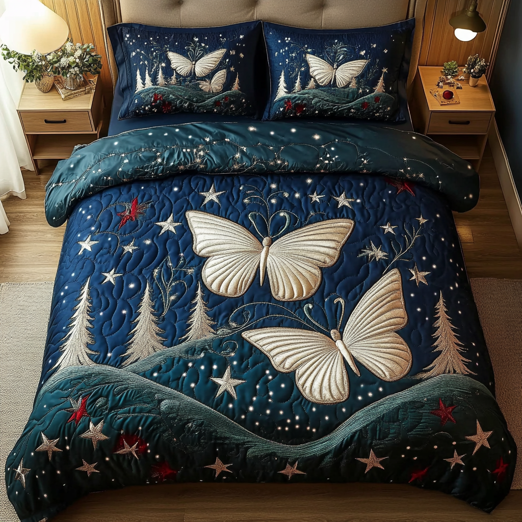 Enchanted Flight 3-Piece Quilted Bedding Set NCU0DK3033