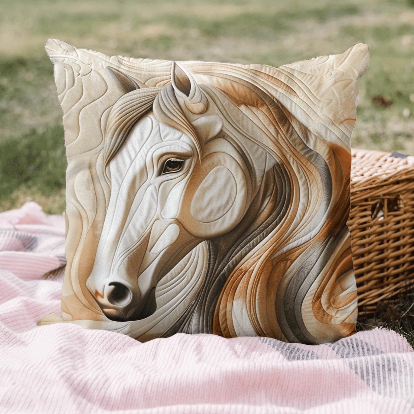 Enchanted Horse Quilted Pillow Case NCU0DV857