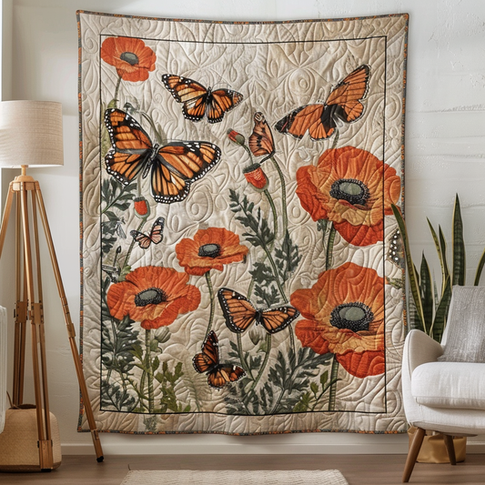 Enchanted Monarch Butterflies Quilted Blanket NCU0VL004