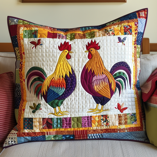 Enchanting Chicken Quilted Pillow Case NCU0TL516