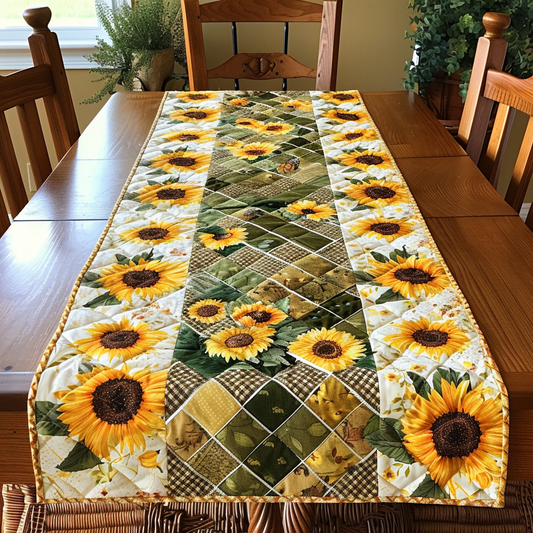 Enchanting Sunflowers Quilted Table Runner NCU0VL192