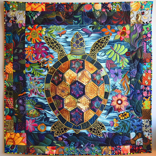 Enchanting Turtles Quilted Blanket NCU0VL230