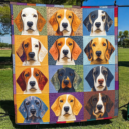 Endearing Beagles Quilted Blanket NCU0VL428