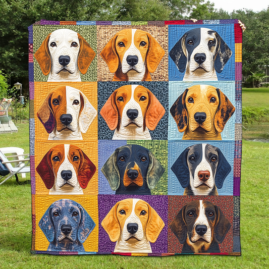 Endearing Beagles Quilted Blanket NCU0VL428