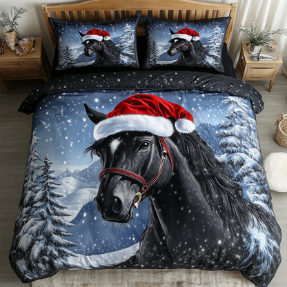 Equestrian Grace 3-Piece Quilted Bedding Set NCU0DK2763