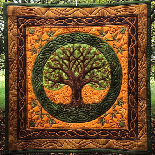 Eternal Celtic Tree Quilted Blanket NCU0TH449