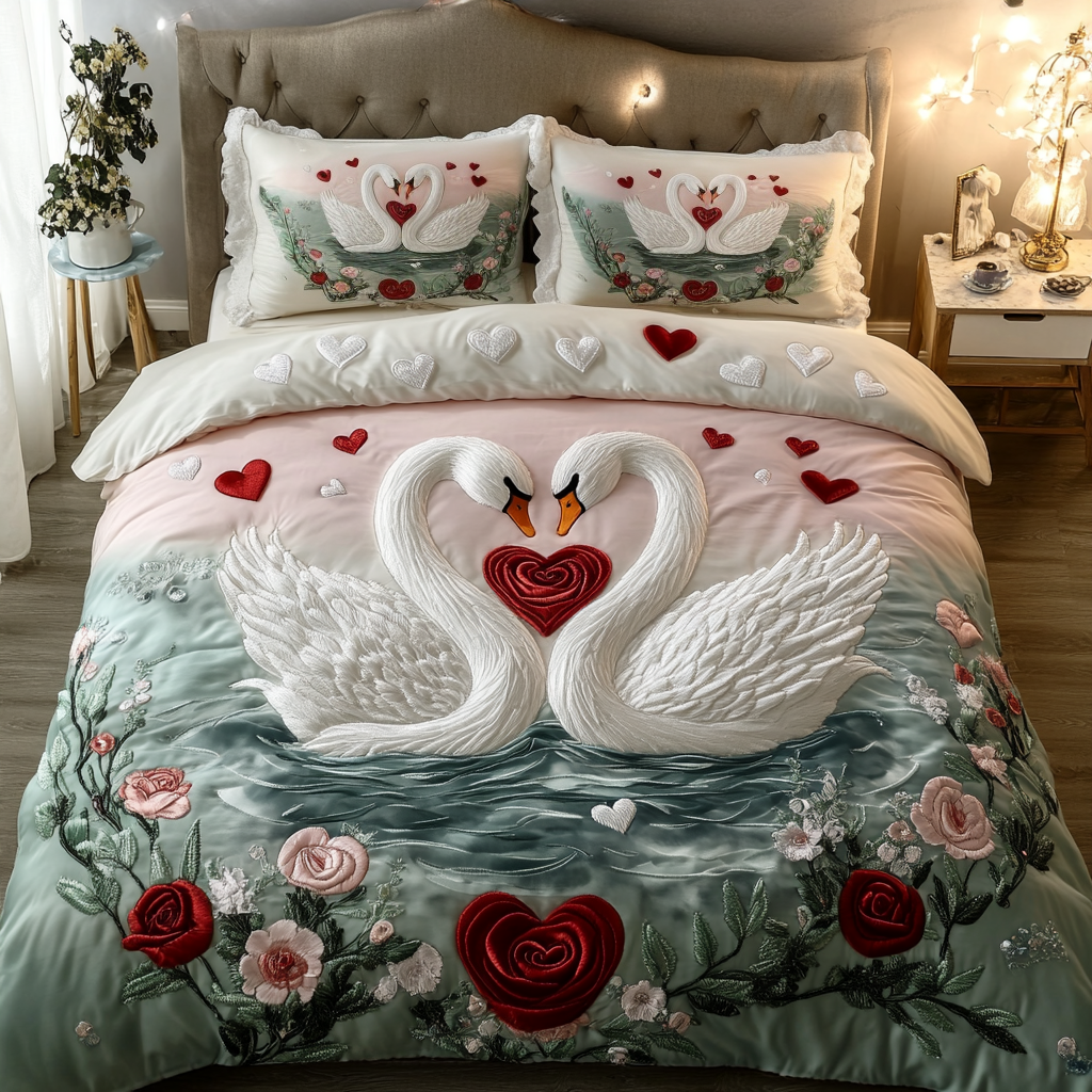 Eternal Bond 3-Piece Quilted Bedding Set NCU0DK3210