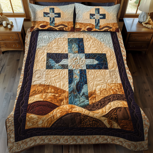 Eternal Faith 3-Piece Quilted Bedding Set NCU0DK1908