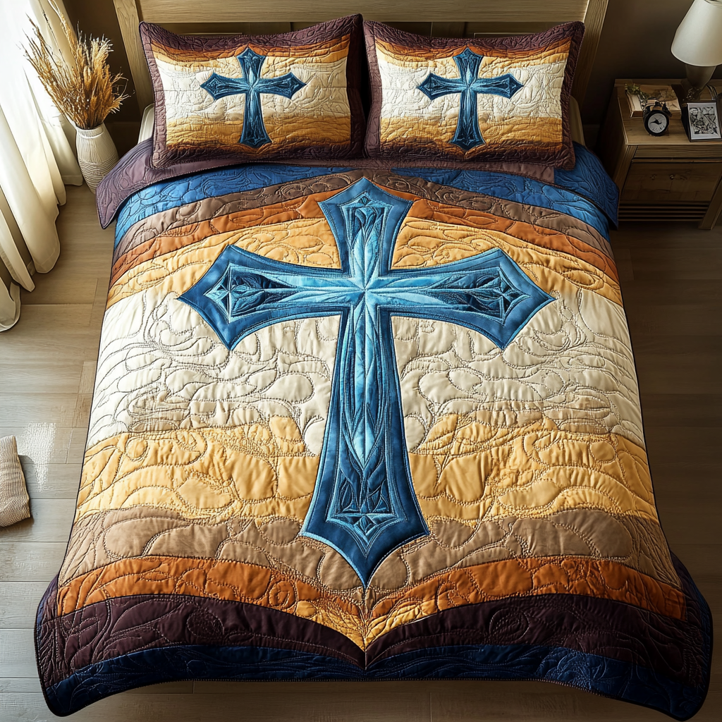 Eternal Light 3-Piece Quilted Bedding Set NCU0DK3242